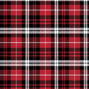fall plaid (small scale) || black red and white