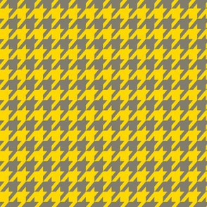 Houndstooth Yellow and Gray