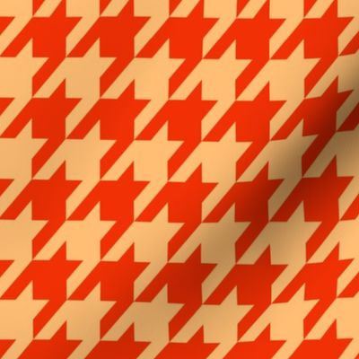 Houndstooth Red and Beige