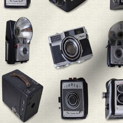 Floating Antique Cameras