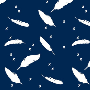 feather free fall //indigo