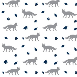 Autumn Fox// grey and navy