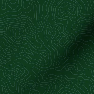 Topographic Map Green and White Map Stripes