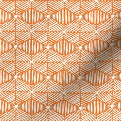 Orange and White Tribal Box Stripes