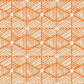 Orange and White Tribal Box Stripes