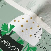 Herbs tea towel calendar 2024 (light)