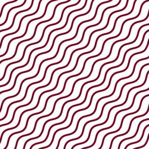 Maroon Garnet Dark Red Wave Stripes