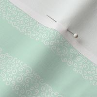 small ammonite stripes - white on mint