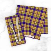 GOLD MANDALA Deep Purple Blue Plaid