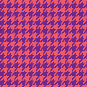 Violet and Coral Houndstooth 