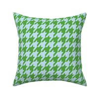 Houndstooth Baby Blue and Kelly Green