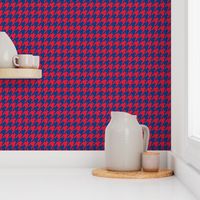 Houndstooth Red Navy