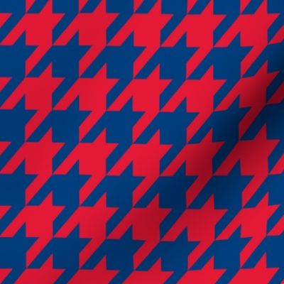 Houndstooth Red Navy