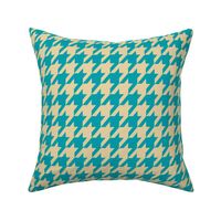 Houndstooth Tan and Teal
