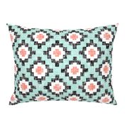 Mint + Coral Woven West by Southwest (limited palette) by Su_G_©SuSchaefer