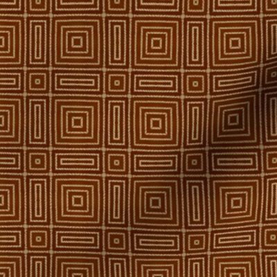 Raffia Parquetry ~ Mahogany ~ Squares