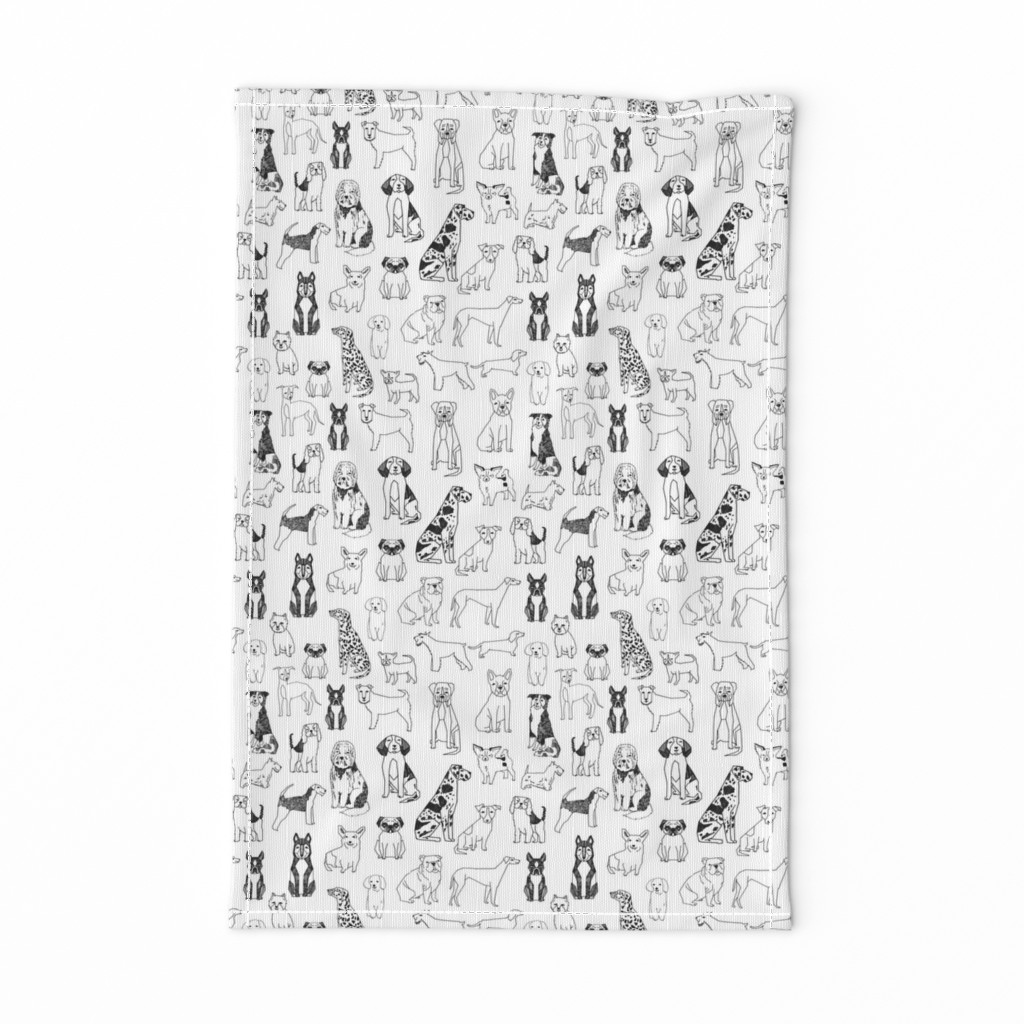 dogs // black and white hand drawn dog illustration cute dogs pet dogs 