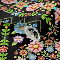 Millefiori Floral Vertical Stripe