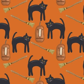 Halloween Orange, Black Cats