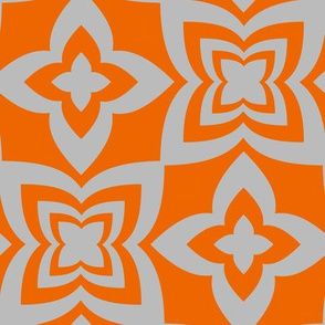 Floral Grid - Orange