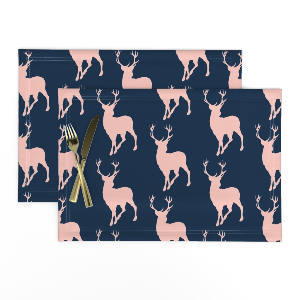 Buck- coral/navy - Sweetbrook- baby girl woodland nursery