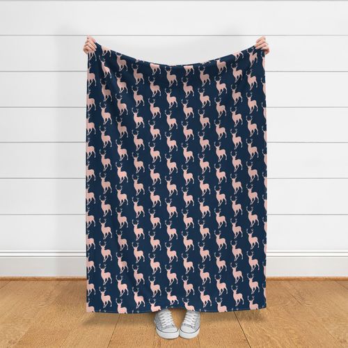 Buck- coral/navy - Sweetbrook- baby girl woodland nursery