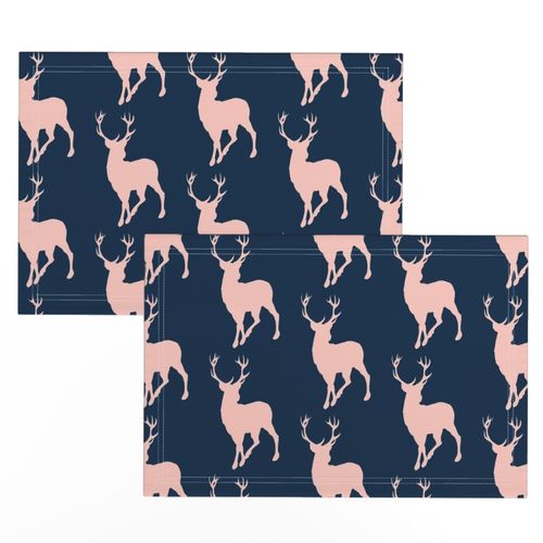 Buck- coral/navy - Sweetbrook- baby girl woodland nursery