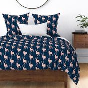 Buck- coral/navy - Sweetbrook- baby girl woodland nursery