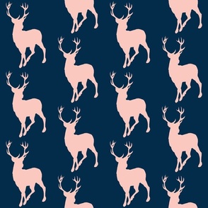 Buck- coral/navy - Sweetbrook- baby girl woodland nursery