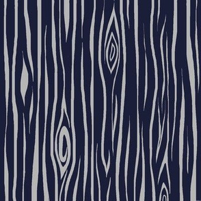 Woodgrain small- navy and grey