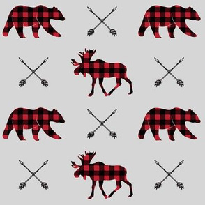 moose, bear, and arrows (fog) || the happy camper collection