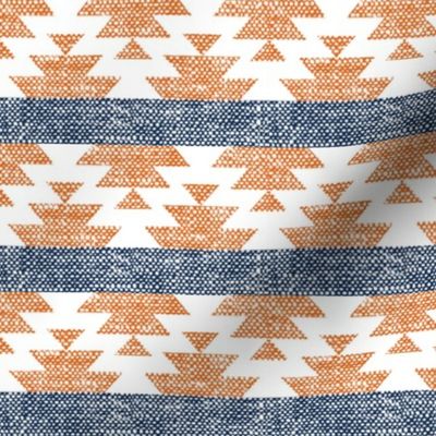 woven aztec || orange Fabric | Spoonflower