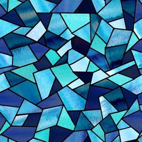 Stained Glass Blue