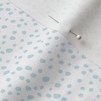 Soft Blue Dots on White - Snowfall