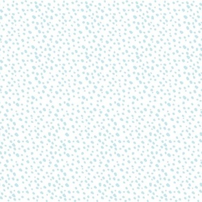 Soft Blue Dots on White - Snowfall