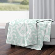 Mint/white Ikat