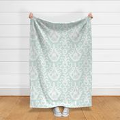 Mint/white Ikat