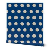 Jumbo Dots in navy/khaki