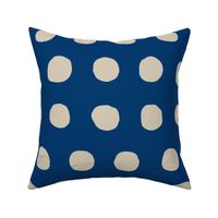 Jumbo Dots in navy/khaki