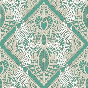 love bird lace mint