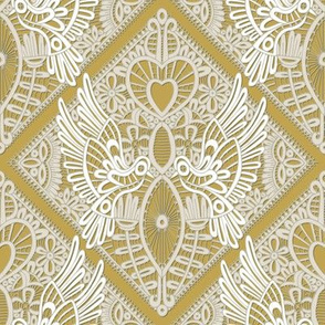 love bird lace gold