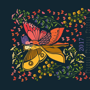 2017 Calendar The Moth and the Butterfly