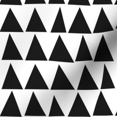 Geometric Scandi - Black Triangles on White