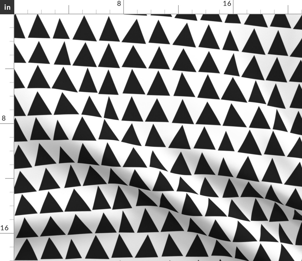 Geometric Scandi - Black Triangles on White
