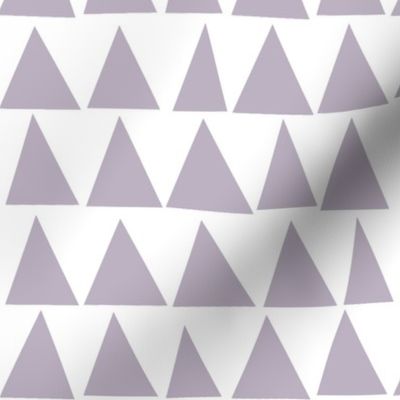 Mauve Triangles on White by Minikuosi