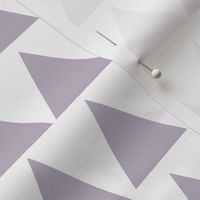 Mauve Triangles on White by Minikuosi