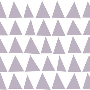 Mauve Triangles on White by Minikuosi