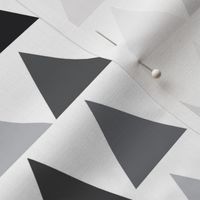 Grey Triangles on White by Minikuosi