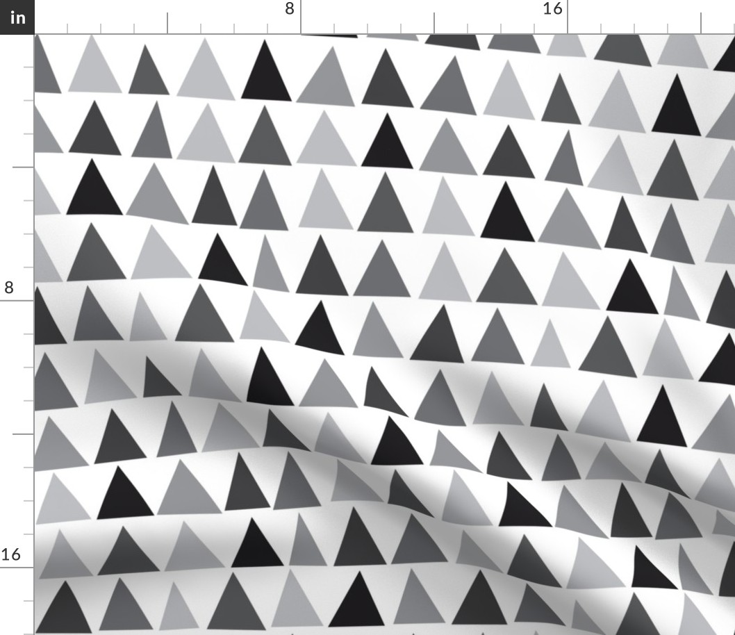 Grey Triangles on White by Minikuosi