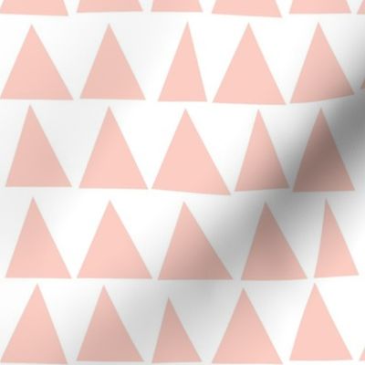 Blush Pink Triangles on White by Minikuosi